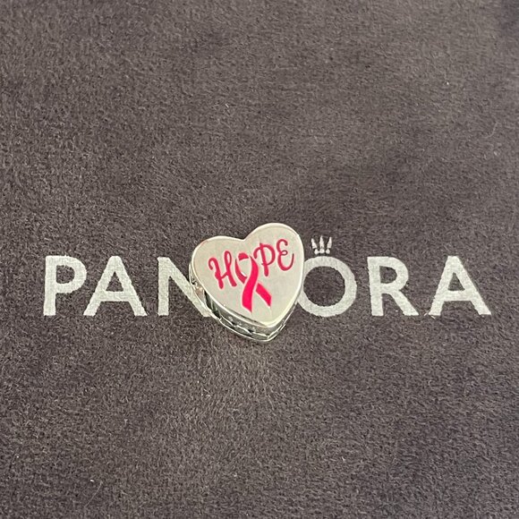 Pandora Hope Pink Ribbon Pendant - Picture 2 of 4